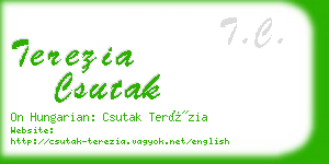 terezia csutak business card